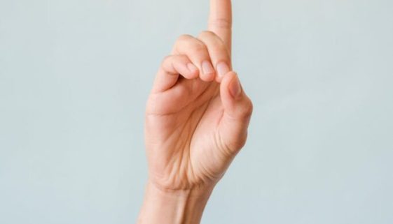 hand pointing upwards